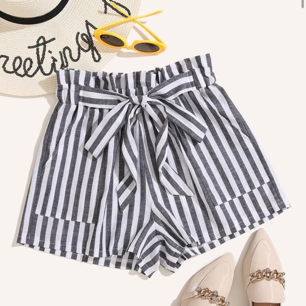 Striped shorts size large